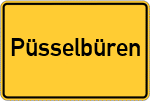 Place name sign Püsselbüren