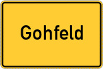 Place name sign Gohfeld