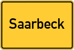 Place name sign Saarbeck