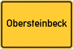 Place name sign Obersteinbeck