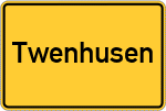 Place name sign Twenhusen