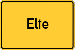 Place name sign Elte, Westfalen