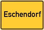 Place name sign Eschendorf, Westfalen