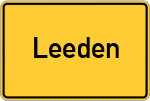 Place name sign Leeden