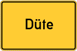 Place name sign Düte