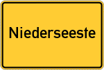 Place name sign Niederseeste