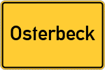 Place name sign Osterbeck