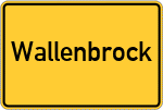 Place name sign Wallenbrock