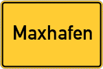 Place name sign Maxhafen, Kreis Steinfurt