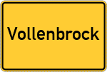 Place name sign Vollenbrock, Kreis Steinfurt