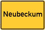Place name sign Neubeckum