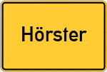 Place name sign Hörster