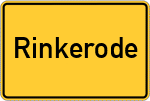 Place name sign Rinkerode