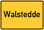 Place name sign Walstedde