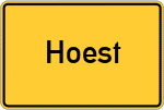 Place name sign Hoest