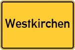 Place name sign Westkirchen