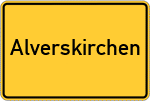 Place name sign Alverskirchen