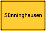 Place name sign Sünninghausen