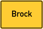 Place name sign Brock