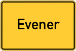 Place name sign Evener
