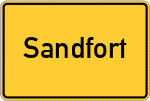 Place name sign Sandfort