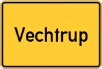 Place name sign Vechtrup