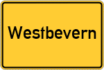 Place name sign Westbevern