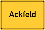 Place name sign Ackfeld