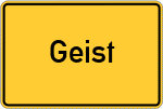 Place name sign Geist