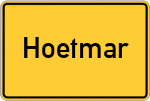 Place name sign Hoetmar