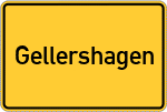 Place name sign Gellershagen, Westfalen