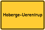 Place name sign Hoberge-Uerentrup