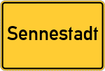 Place name sign Sennestadt