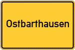 Place name sign Ostbarthausen