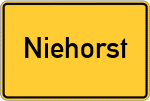 Place name sign Niehorst
