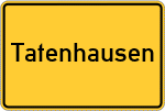 Place name sign Tatenhausen, Westfalen