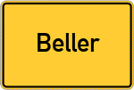Place name sign Beller