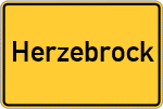Place name sign Herzebrock