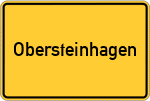 Place name sign Obersteinhagen, Westfalen
