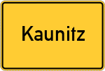 Place name sign Kaunitz