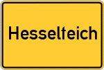 Place name sign Hesselteich