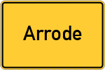 Place name sign Arrode, Westfalen