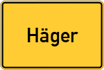 Place name sign Häger