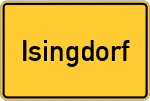 Place name sign Isingdorf
