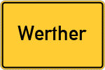 Place name sign Werther