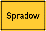 Place name sign Spradow