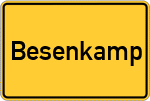 Place name sign Besenkamp, Kreis Herford