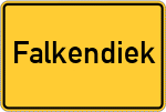 Place name sign Falkendiek