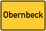 Place name sign Obernbeck