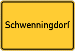 Place name sign Schwenningdorf, Westfalen